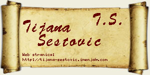 Tijana Šestović vizit kartica